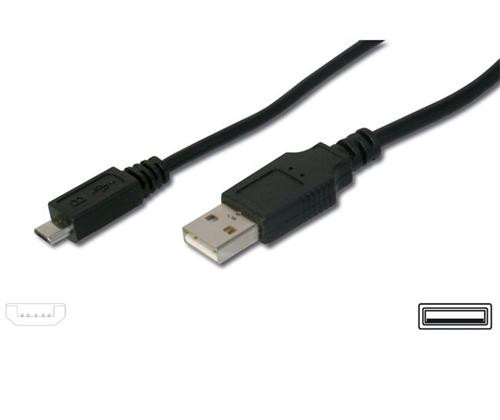 Kabel Roline USB A(M) - microUSB B(M), 5pinů Nokia CA-101, Kodak #8913907 1,8m, černý