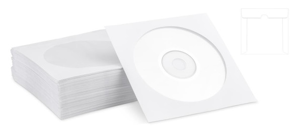 Obal papírová s klipem na CD/DVD 100ks/bal