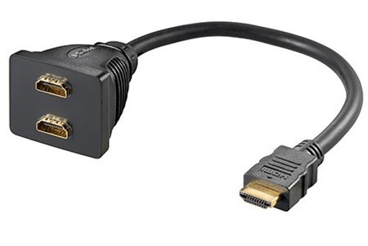 Redukce HDMI A (M) -> 2x HDMI A (F)