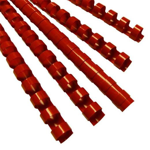 Vázací hřbet Eurosupplies plastový A4 průměr 12,5 (12) mm červený 100ks