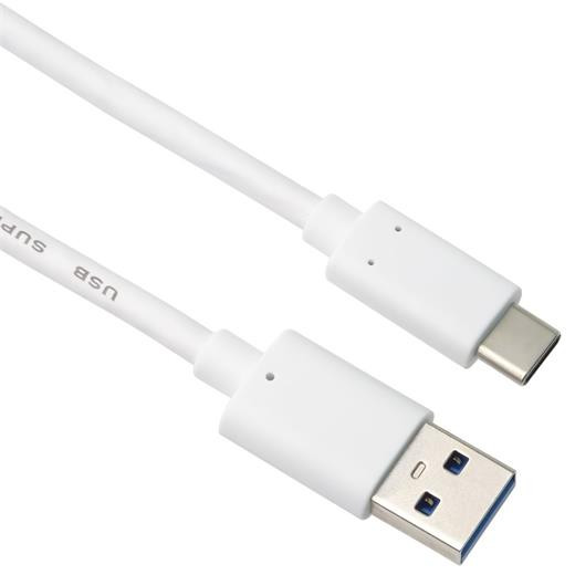 Kabel USB-C - USB 3.0 A (USB 3.2 generation 2, 3A, 10Gbit/s) 1m bílý