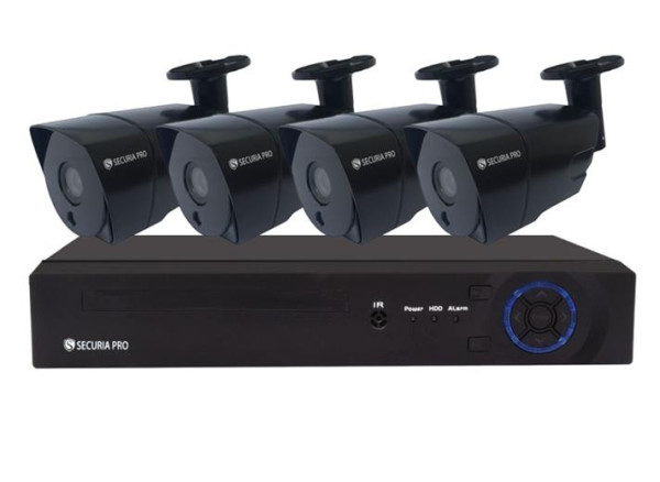 Kamerový set Securia Pro NVR4CHV8-B IP, 8Mpx, 4 kamery, PoE NVR, černá
