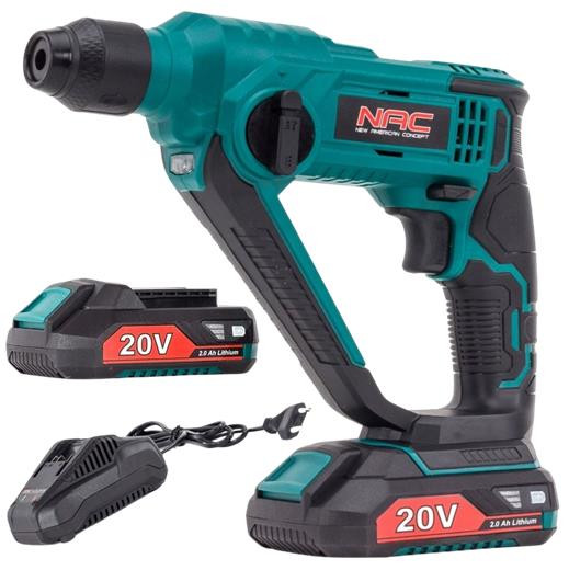Vrtací kladivo NAC aku HE-SDS-LI-20V  2Ah