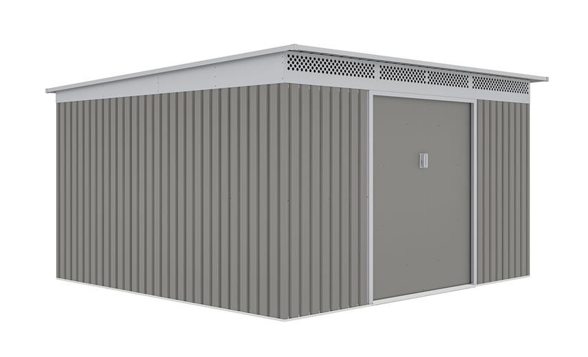 Zahradní domek G21 GRAH 1132 - 340 x 333 cm, metalický šedý