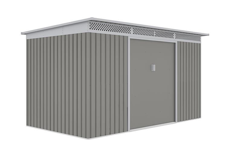 Zahradní domek G21 GRAH 700 - 340 x 206 cm, metalický šedý