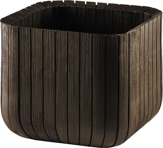 Květináč Keter Cube Planter S whiskey hnědý