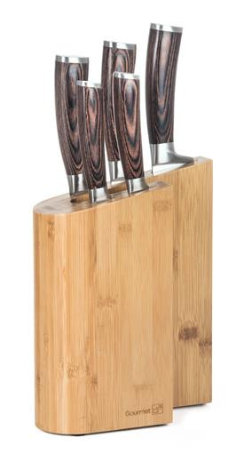 Sada nožů G21 Gourmet Timber 5 ks + bambusový blok