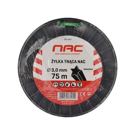 Struna NAC hvězdicovitá 3mm  74m