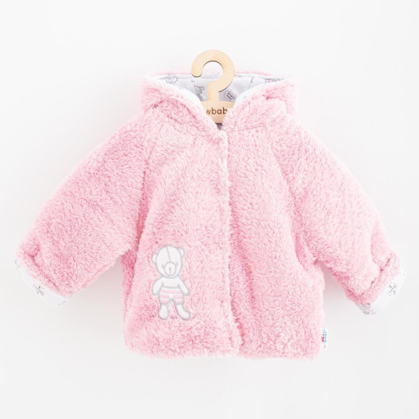 Zimní kabátek New Baby Nice Bear růžový 56 (0-3m)