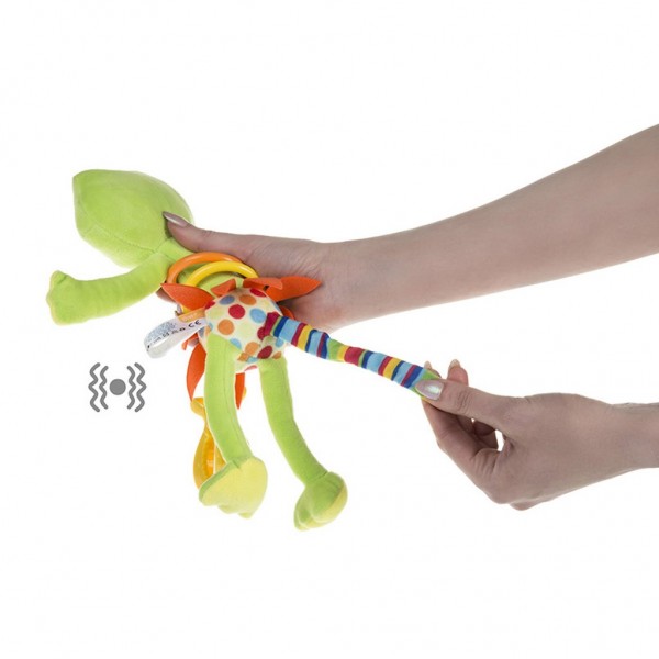 Dětská plyšová hračka s vibrací Akuku žabka 