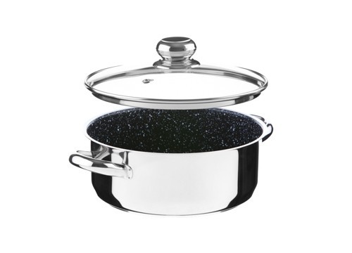Kolimax Kastrol CERAMMAX PRO STANDARD s poklicí, průměr 22 cm, objem 3.0 l, keramický povrch černý granit
