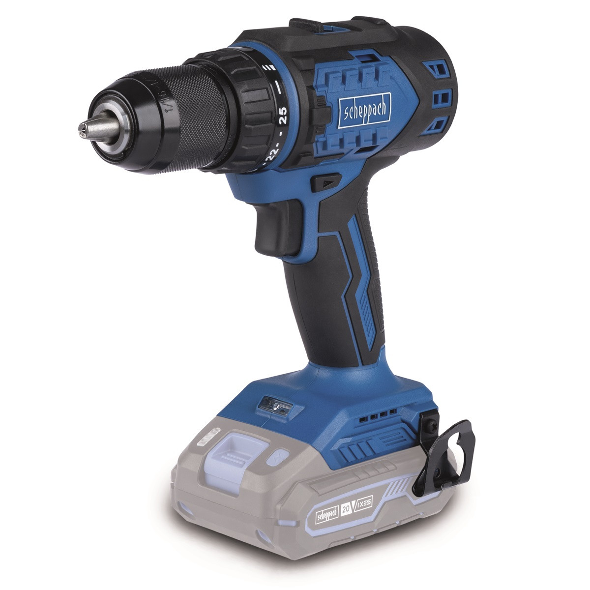 Scheppach BC-DD60-X - 20 V aku vrtací šroubovák s bezuhlíkovým motorem (bez baterie a nabíječky)