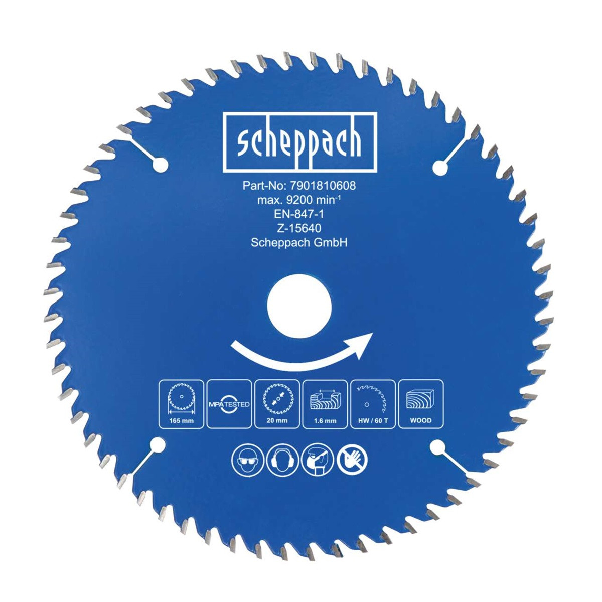 Scheppach Řezný kotouč pr. 165/20, 60 zubů