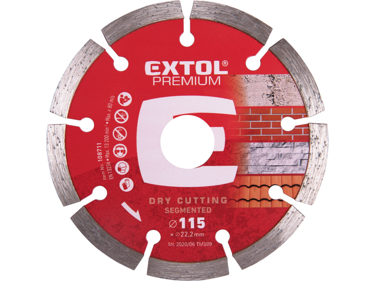 Extol Premium 108711 kotouč diamantový řezný segmentový, 115x22,2 mm