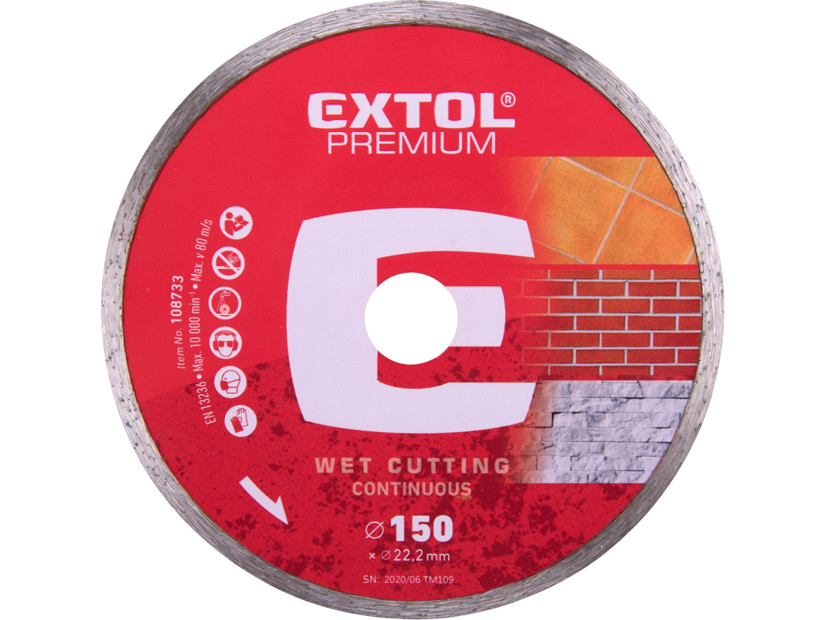Extol Premium 108733 kotouč diamantový řezný celoobvodový, 150x22,2 mm