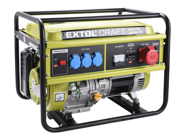 Extol Craft 421011 elektrocentrála benzínová, 13HP/5,5kW (400V) 3x1,8kW (230V)