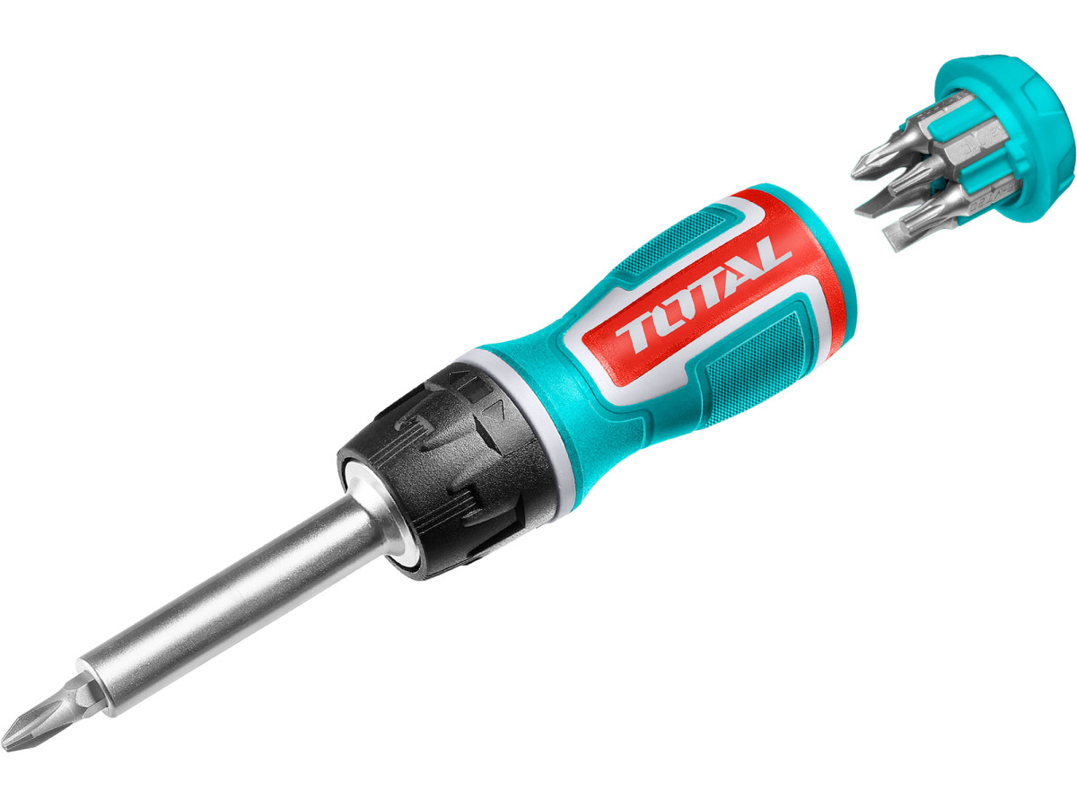 Total TACSD30086 šroubovák řáčnový, 8 v 1, CrV, industrial