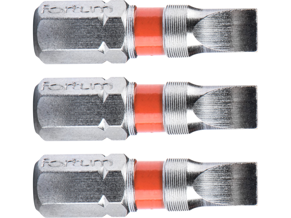 Fortum 4741105 hrot plochý sada 3ks, 5x25mm, S2