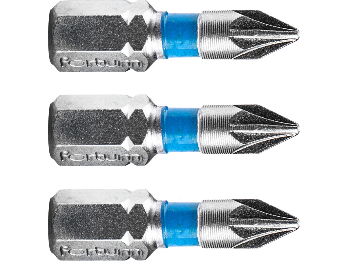Fortum 4741301 hrot křížový pozidriv, sada 3ks, PZ 1x25mm, S2