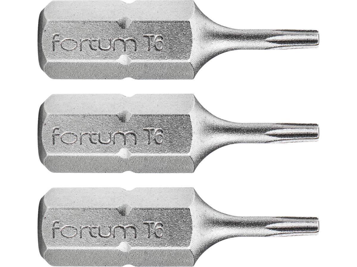 Fortum 4741406 hrot TORX, sada 3ks, T 6x25mm, S2