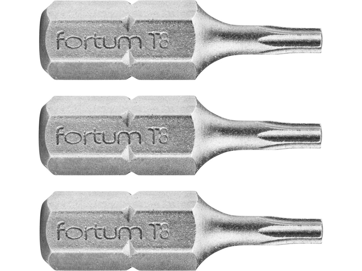 Fortum 4741408 hrot TORX, sada 3ks, T 8x25mm, S2