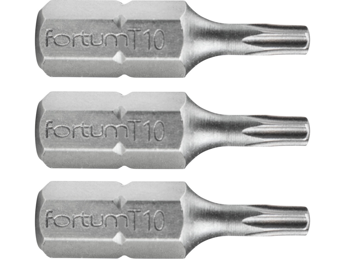 Fortum 4741410 hrot TORX, sada 3ks, T 10x25mm, S2