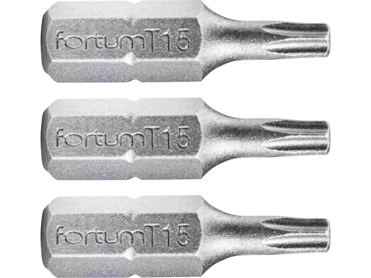 Fortum 4741415 hrot TORX, sada 3ks, T 15x25mm, S2