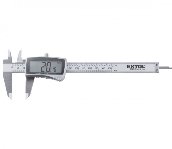 Extol Premium 8825220 měřítko posuvné digitální nerez, 0-150mm