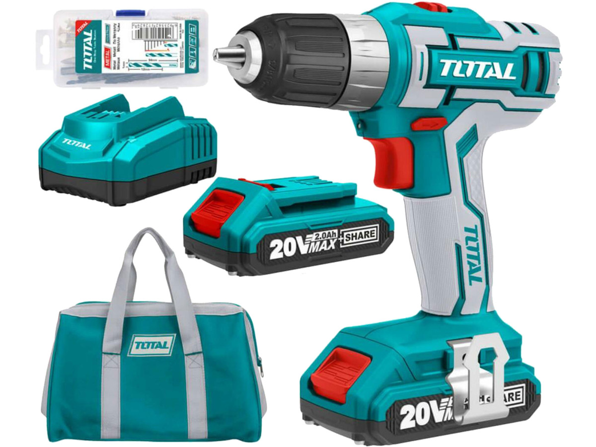 Total TDLI2002 vrtací šroubovák aku, 20V Li-ion, 2000mAh, industrial