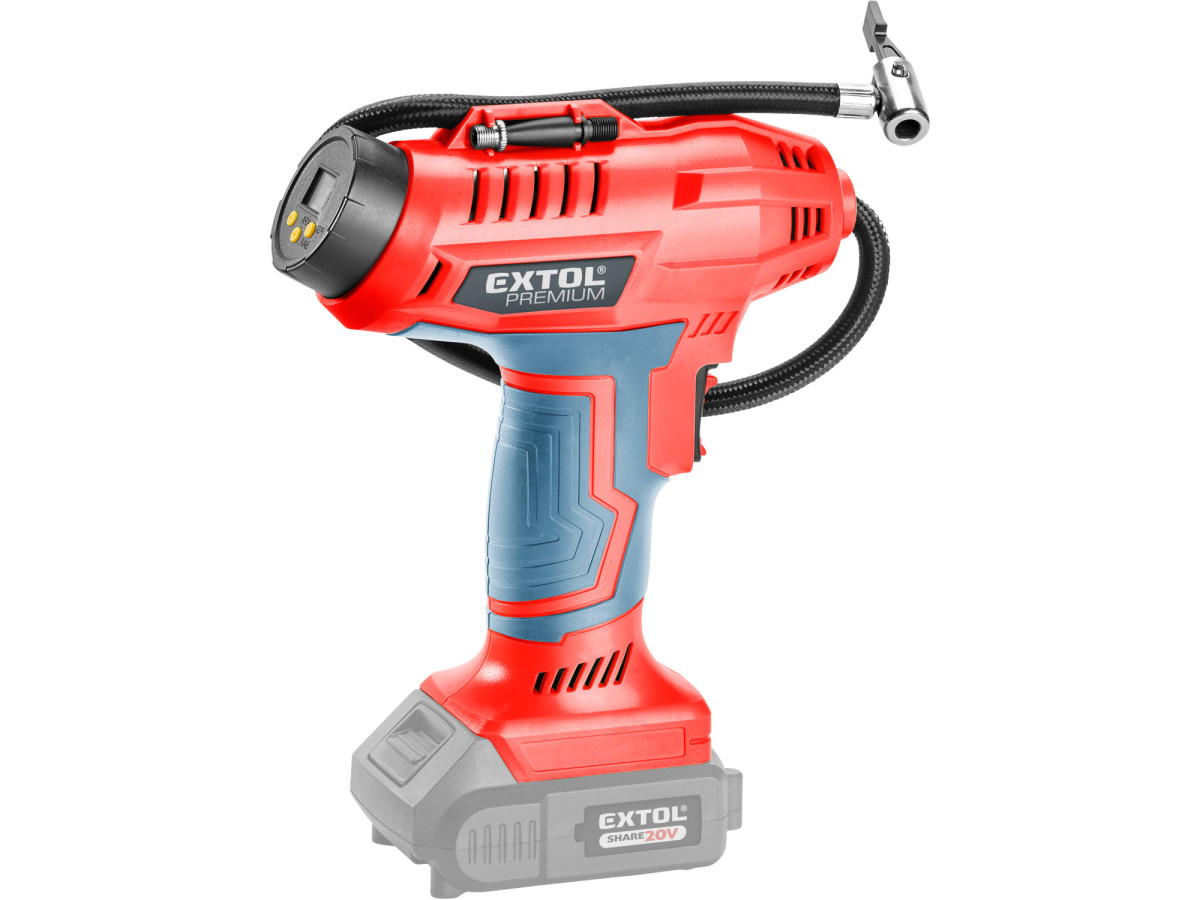 Extol Premium 8891875 kompresor domácí aku SHARE20V, 20V Li-ion, bez baterie a nabíječky