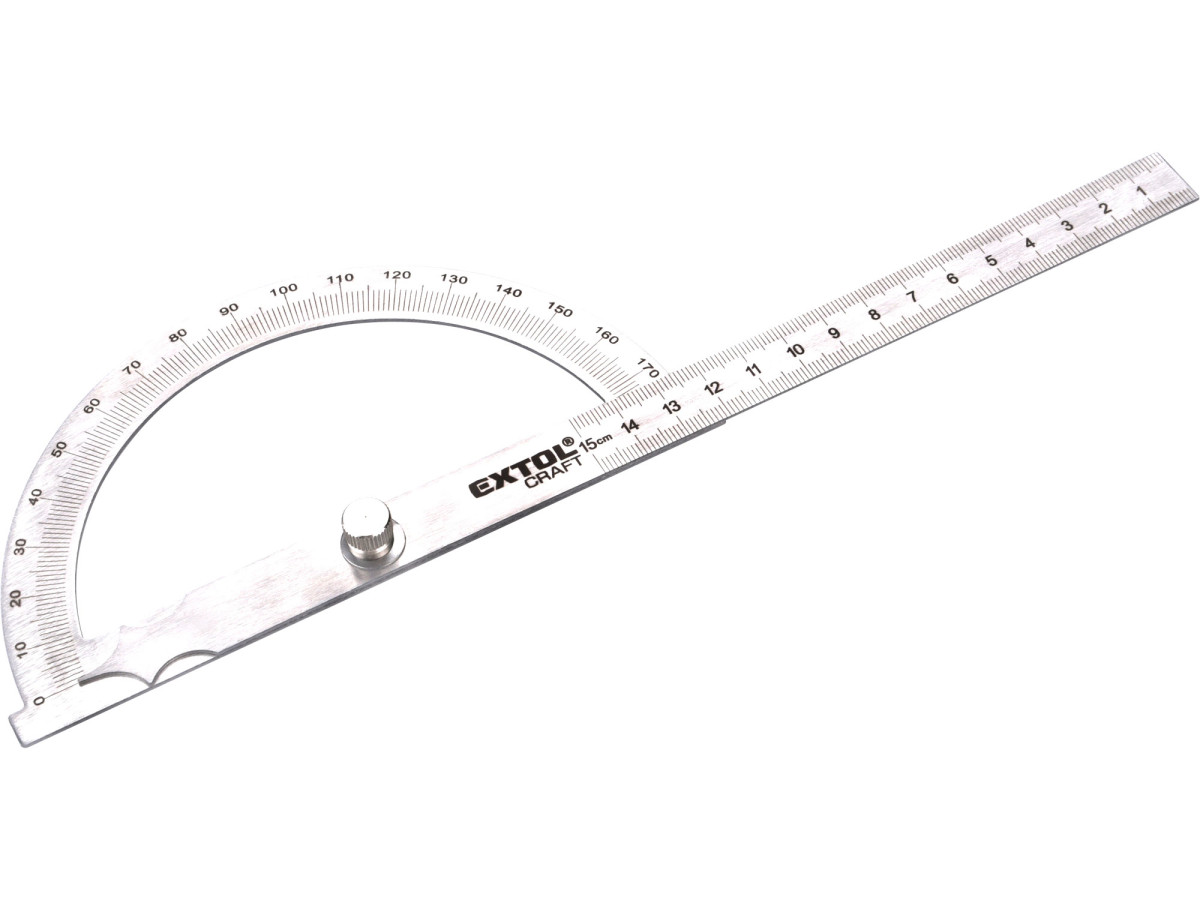 Extol Premium 925102 úhloměr obloukový nerezový, 0-180°