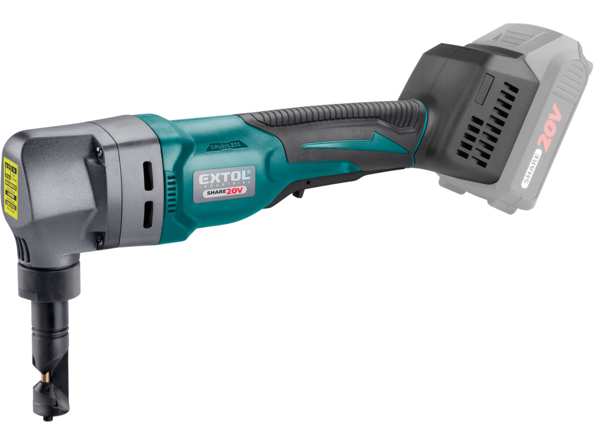 Extol Industrial 8791831 nůžky na plech, prostřihovačky aku SHARE20V, BRUSHLESS, bez baterie a nabíječky