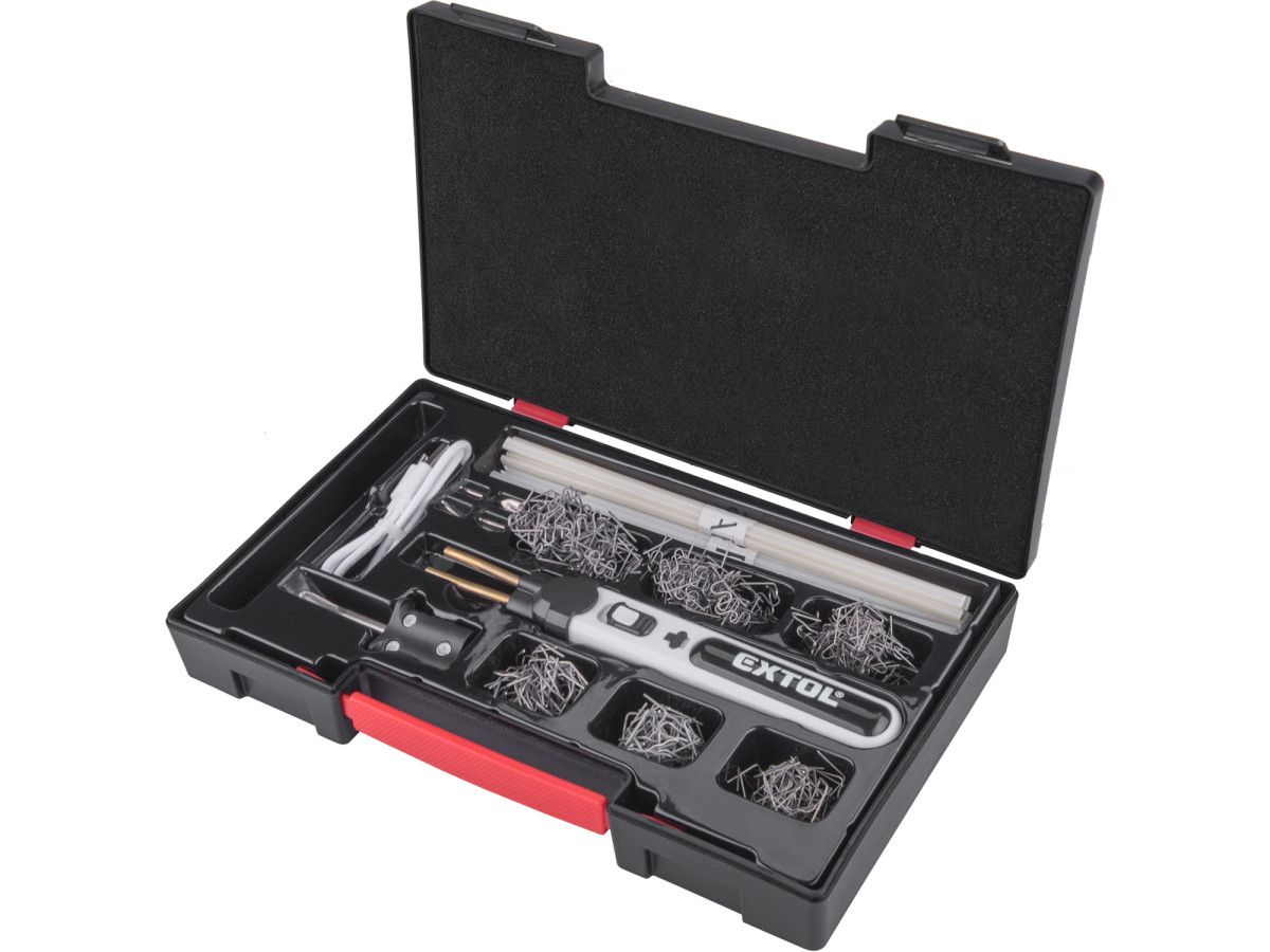 Extol Premium 8891505 svářečka sponkovací na plasty aku, USB nabíjení
