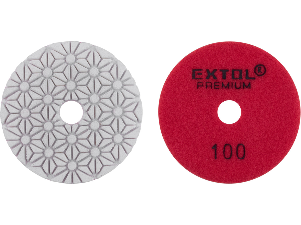Extol Premium 8803092 kotouč diamantový leštící na obklady, O100mm, P100, suchý zip