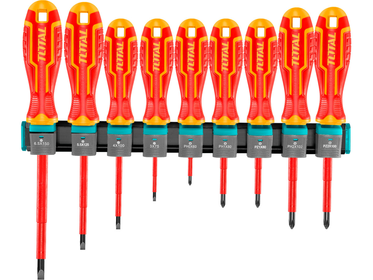 Total THTIS596 šroubováky elektrikářské 1000V, VDE, sada 9ks, industrial