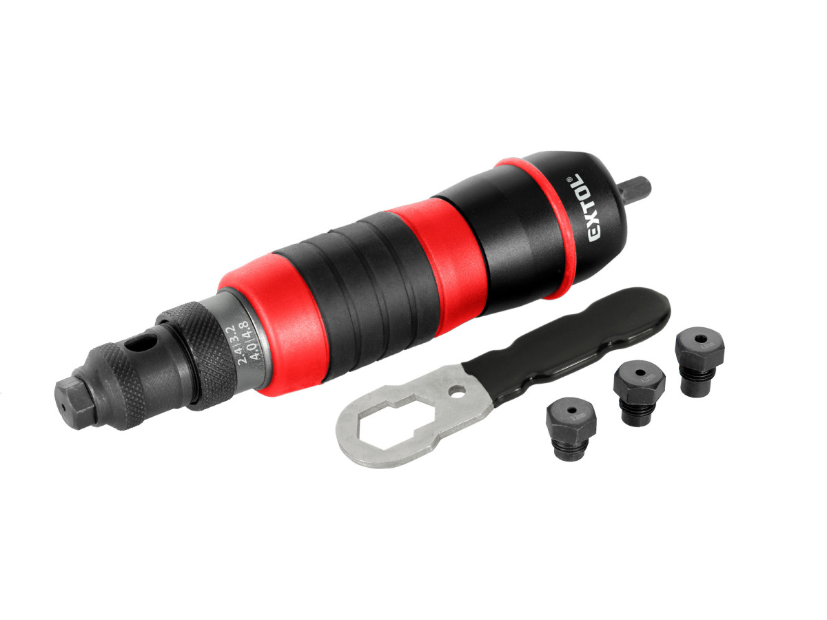 Extol Premium 8813752 nástavec nýtovací na vrtačku, pro trhací nýty 2,4-4,8mm, CrMo