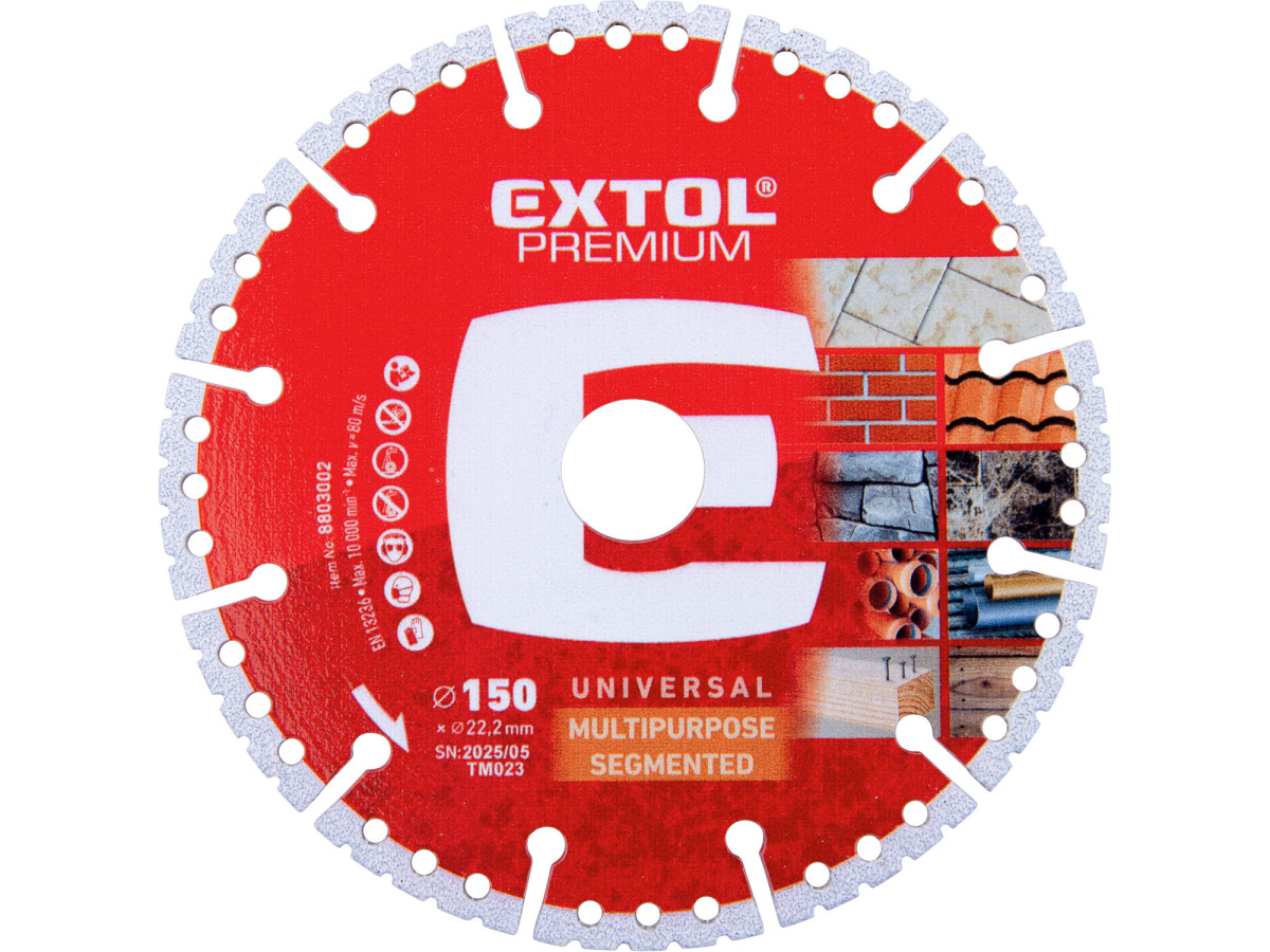 Extol Premium 8803002 kotouč řezný diamantový MULTI univerzální, O150x2,6x22,2mm