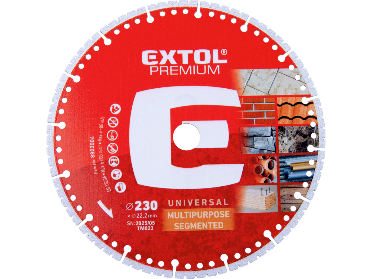 Extol Premium 8803004 kotouč řezný diamantový MULTI univerzální, O230x3x22,2mm