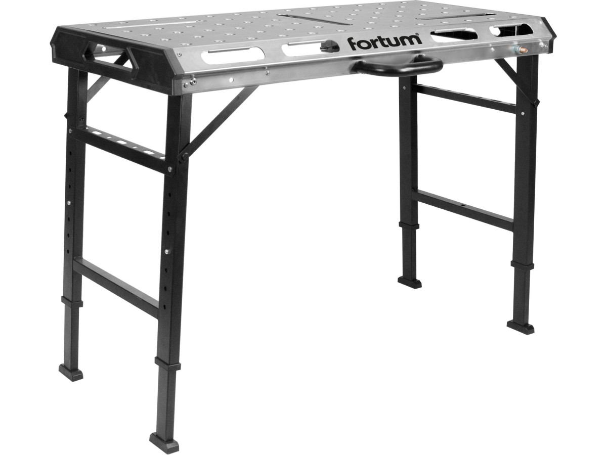 Fortum 4759970 stůl svařovací přenosný, 107x53cm, výška 70-93cm