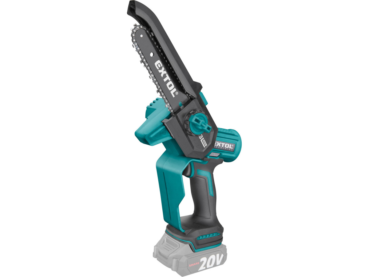 Extol Industrial 8791923 pila řetězová aku jednoruční SHARE20V, 13cm, BRUSHLESS, bez baterie a nabíječky