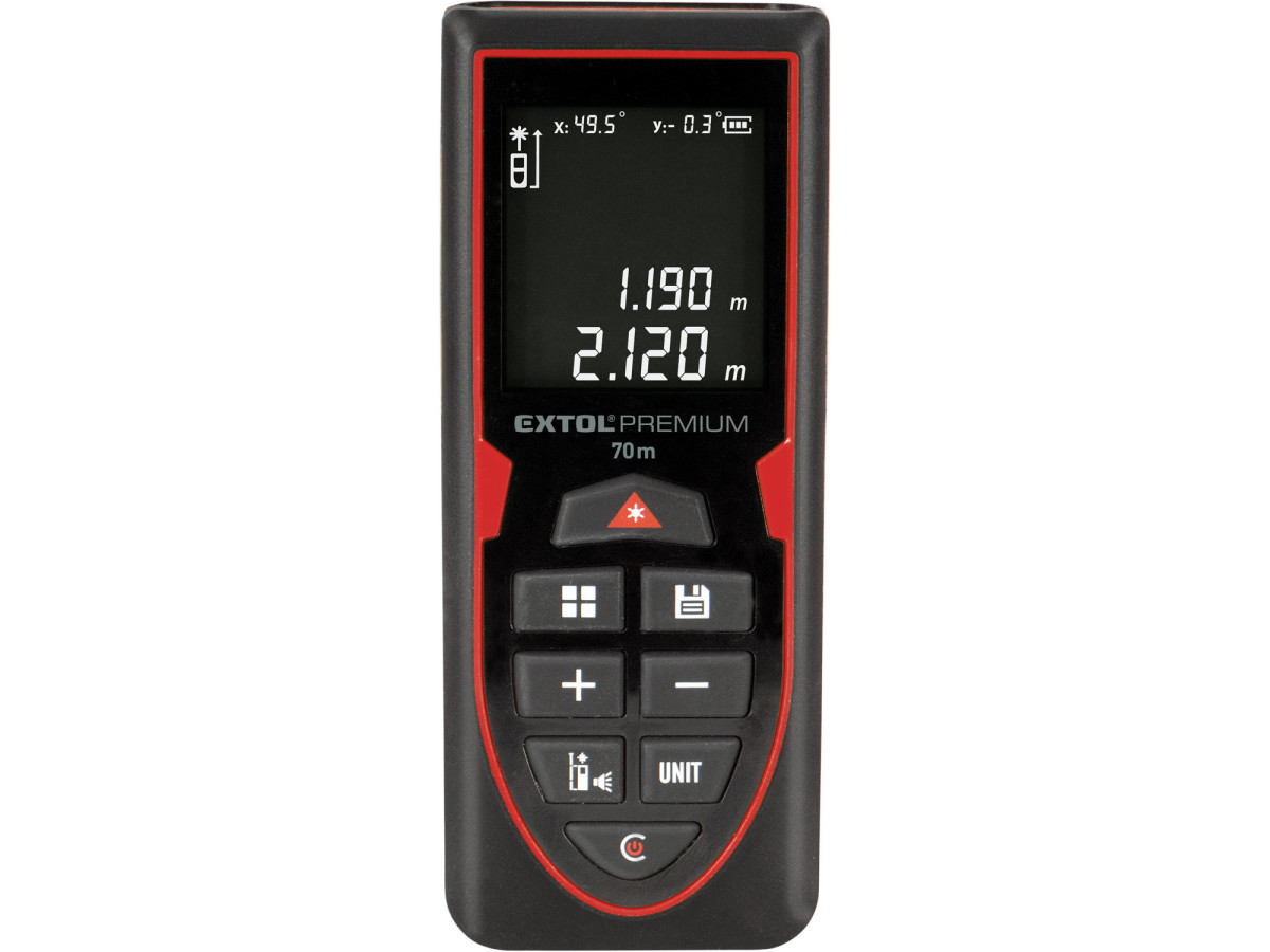 Extol Premium 8820047 metr laserový 70M (zelený) s Li-ion baterií