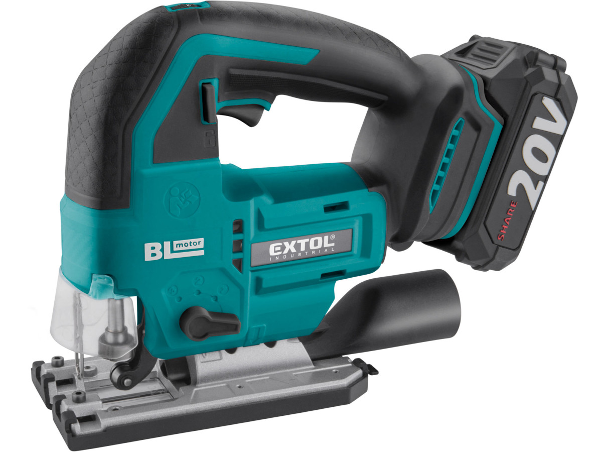Extol Industrial 8791824 pila přímočará aku SHARE20V, BRUSHLESS, 2Ah