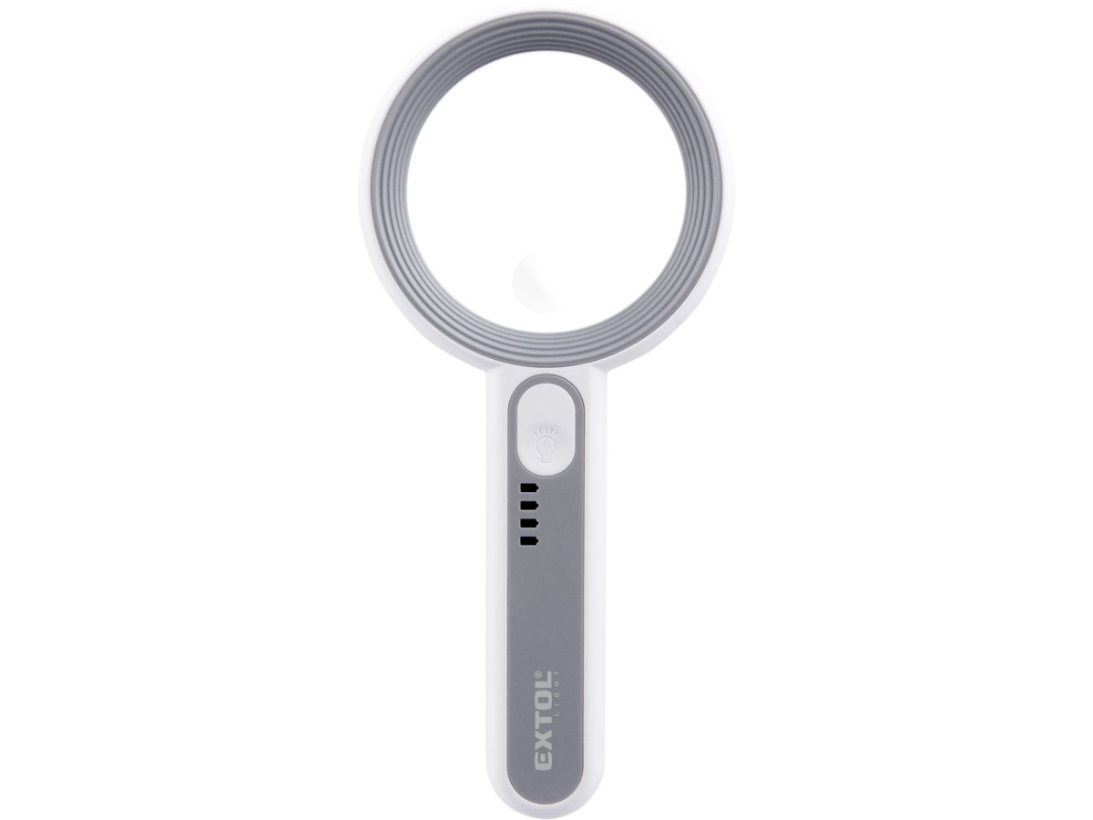 Extol Light 43163 lupa se světlem, 6×, 12× zvětšení, USB nabíjení