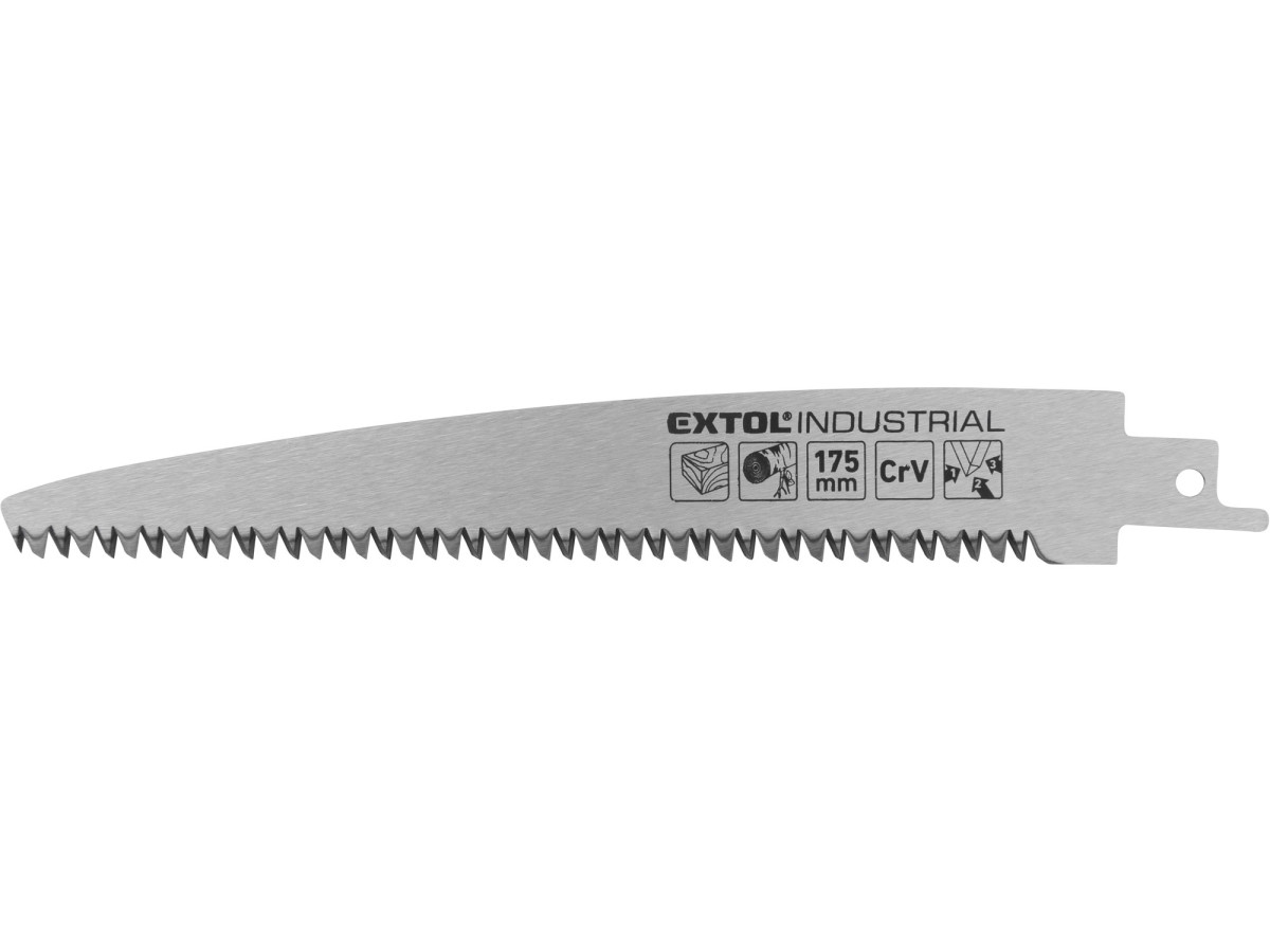 Extol Industrial 8706103 plátek na dřevo rovný do pily ocasky, 175x24x1,2mm (d/v/tl), CrV