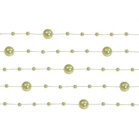 Girlanda perlová, světle olivová