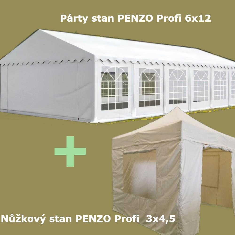 Akční párty stanový set Profi 6x12 + 3x4,5