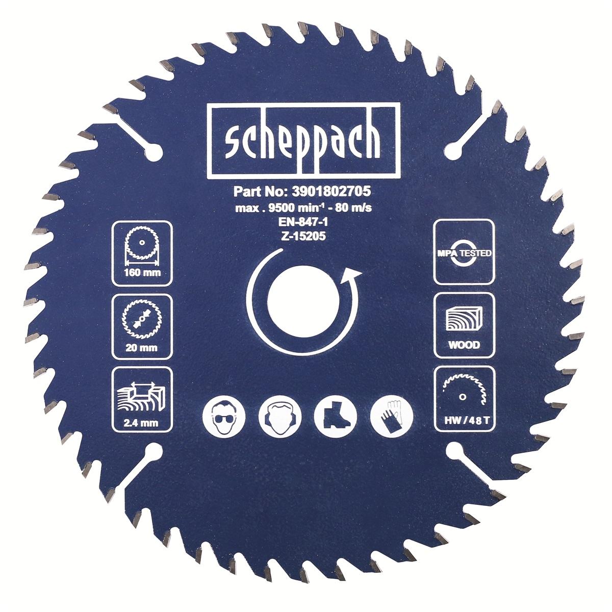 Scheppach pilový kotouč 160/20mm, 48z - DIVAR 55