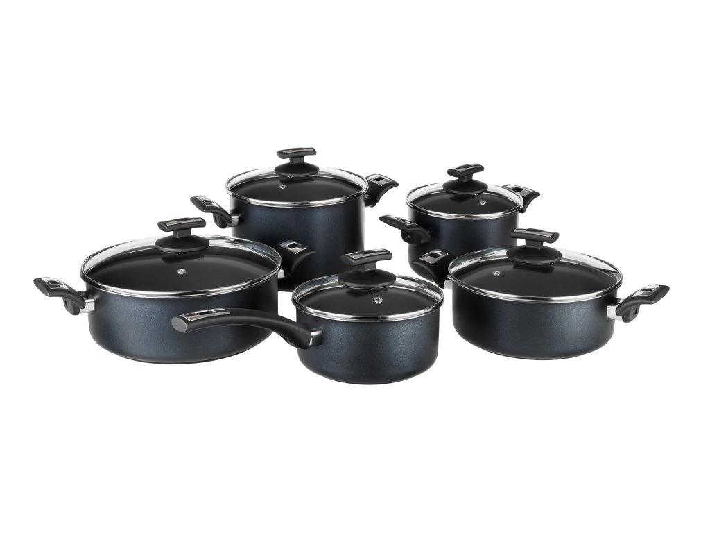 Kolimax Sada nádobí COMFORT BLACK, 10 dílů