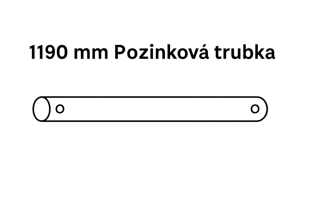 1190 mm Pozinkovaná trubka díl č. 1 ke stanům