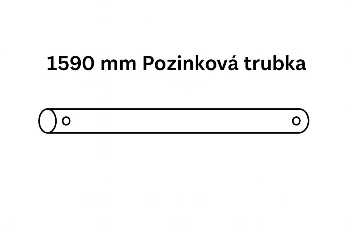 1590 mm Pozinkovaná trubka díl. č.15 ke stanům